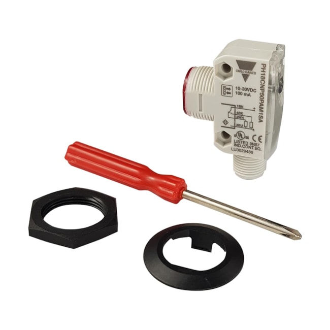 Sensor Fotoelétrico | M18 PNP 5m | PH18CNP50PAM1SA | Carlo Gavazzi Sensor Fotoelétrico | M18 PNP 5m | PH18CNP50PAM1SA | Carlo Gavazzi