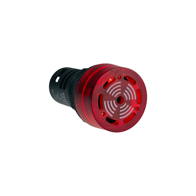 Sinalizador com Buzzer Chint ND16-22FS 24V Vermelho com LED Integrado