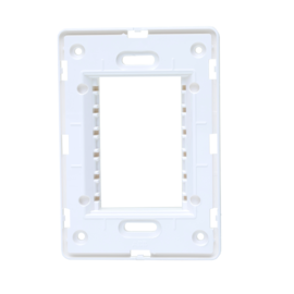 Suporte 4x2 Horizontal ABB N1373.9 BL 3 Módulos Branco Linha Unno
