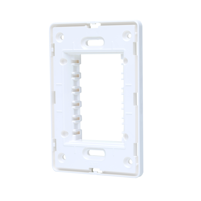 Suporte 4x2 Horizontal ABB N1373.9 BL 3 Módulos Branco Linha Unno