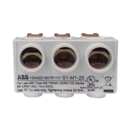 Terminal de Alimentação Trifásico ABB 65A S1-M1-25 Terminal de Alimentação Trifásico ABB 65A S1-M1-25