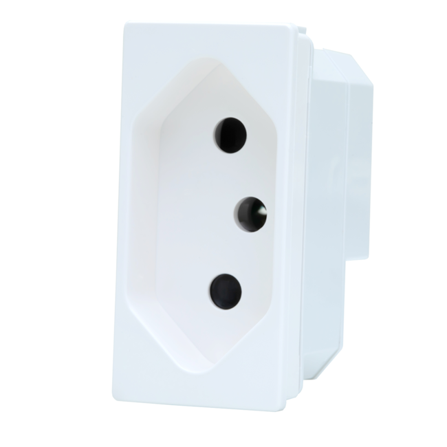 Tomada ABB N1136.N BL 2P+T 10A 250V Branco Padrão Brasileiro Linha Unno Tomada ABB N1136.N BL 2P+T 10A 250V Branco Padrão Brasileiro Linha Unno
